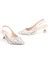 Pisagor PS-32370 Kadın 4 cm Arkası Açık Taşlı Abiye Stiletto Ayakkabı 2