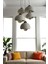 Modern 5'li Avize Beton Dokulu - Salon ve Oturma Odası Için Şık Tasarım (Rustik Ampul Hediyeli) 3