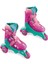 Çocuk Pembe Unicorn Desenli Inline 3 Tekerlekli Paten 2