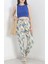 Desenli Dokuma Cotton Pantolon Mintçiçek 2