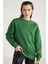 Allys Kadın Bisiklet Yaka Oversize Basic Yeşil Sweatshirt 3
