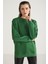 Allys Kadın Bisiklet Yaka Oversize Basic Yeşil Sweatshirt 4
