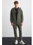 Gogh Erkek Pamuklu Kapüşonlu Sırt Baskı Detaylı Relaxed Fit Haki Sweatshirt 2