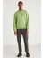 Casper Erkek Fermuarlı Cepli Yuvarlak Yakalı Yeşil Sweatshirt 2