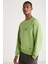 Casper Erkek Fermuarlı Cepli Yuvarlak Yakalı Yeşil Sweatshirt 3