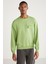 Casper Erkek Fermuarlı Cepli Yuvarlak Yakalı Yeşil Sweatshirt 4