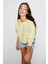Clara Kadın Hafif Dökümlü Yakası Dantelli Askılı Büyük Beden Sarı Sweatshirt 4