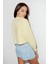 Clara Kadın Hafif Dökümlü Yakası Dantelli Askılı Büyük Beden Sarı Sweatshirt 6