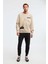 Mıdtown Erkek Çok Pozisyonlu Baskılı Büyük Süs Etiketli Içi Polarlı Bej Sweatshirt 5