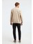 Mıdtown Erkek Çok Pozisyonlu Baskılı Büyük Süs Etiketli Içi Polarlı Bej Sweatshirt 6