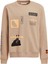 Mıdtown Erkek Çok Pozisyonlu Baskılı Büyük Süs Etiketli Içi Polarlı Bej Sweatshirt 7