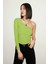 Bloom Asimetrik Slim Fit Yeşil Bluz 2