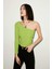 Bloom Asimetrik Slim Fit Yeşil Bluz 3