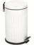 16 Litre Vitange Çizgili Beyaz Pedallı Çöp Kovası-Metal Çöp Kovası 1
