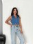 AYDOGANTICARET44 Kot Jeans Yelek - Mavi 1