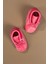 Pembe Peluş Dokulu Ayıcık Aplikeli Kız Bebek Ilk Adım Ayakkabısı Koyu Pembe 4