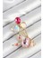 Zirkon Taşlı Balonlu Pembe Tavşan Figürlü Gold Renk Kadın Broş - TJ-BR451 1
