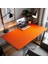 Mouse Pad Büyük Ölçü - Desk Mat Geniş Ebad - Masa Matı – 80 cm × 500 cm – Orange Siyah XL Mouse Pad – PU Deri - Gamer Kaymaz Taban - Ofis Masa Aksesuar 1