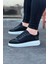 D-Erkek Siyah Triko Casual Ayakkabı WG019 1