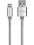 HY-X62 3.4A Hızlı Şarj Micro USB Kablolu 2 USB Metal Araç Şarj Cihazı, Gümüş 2