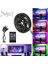 5V USB 100CM Rgb Şerit LED 3 Çipli SMD5050-30LED Ses Sensörlü Kumandalı 2