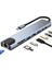 8in1 USB Type-C Hub Port Adaptör HDMI USB Ethernet Pd Girişli, Gri 3