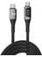 60W Dijital LED Ekranlı Örgülü USB Type-C To Type-C Hızlı Şarj ve Data Kablosu 1 Metre 2