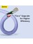 Crystal Shine, 2.4 A Usb-A & Lightning Data ve Şarj Kablosu, 1.2 Metre, Mor, ‎CAJY000005 3