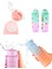 Motivasyonel 2li Pipetli Stickerlı Su Matarası Suluk 2lt 750ML Yavrulu Tritan Spor Salonu Su Şişesi 5
