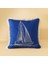 Taç Butik Nakışlı Bodrum Polyester Kırlent Lacivert 1