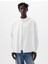 Erkek Beyaz Gap Logo Oversize Oxford Gömlek 1