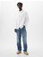 Erkek Beyaz Gap Logo Oversize Oxford Gömlek 4