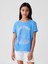 Kız Çocuk Mavi Grafikli T-Shirt 1