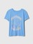 Kız Çocuk Mavi Grafikli T-Shirt 2