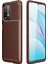 Xiaomi Redmi 9t Kılıf Auto Focus Karbon Kapak - Kahverengi Inslm 1