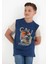 %100 Pamuk Palmiye Baskılı Erkek Çocuk Tişört 1