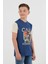 %100 Pamuk Palmiye Baskılı Erkek Çocuk Tişört 4