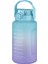 Büyük Boy 2000ML 2litre Pipetli/pipetsiz Kullanım Çift Renk Softtouch Motivasyon Matarası 1