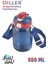 550 ml Tek Kapak Çift Kullanım Pipetli/pipetsiz Askılı Tritan Su MATARASI-FFDILLERD70-550 1
