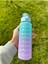 Motivasyonel Su Matarası Suluk 900 ml Pipetli Su Matarası (Siyah ) 2