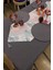 Beyaz Mercan Desenli Dijital Baskılı Runner Amerikan Servis 40X150 cm 3