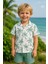 Çocuklar Için Yazlık Takım: Palmiye Desenli Gömlek ve Şort I Tatilde Şıklık I Bürümcük Kumaş I 4