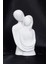 LPTOA17%100 Beton El Yapımı Özel Tasarım Sarılan Sevgililer, Beyaz, 22CM x 8.5cm 1