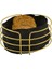 Elite Metal Şeritli Gold Paslanmaz Oval Siyah Kumaşlı Çok Amaçlı Ekmeklik 1 Adet 1