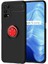 Realme 7 Pro Kılıf Crcr Ravel Silikon Kapak-Siyah-Kırmızı 1