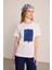 Çiçek Baskılı Pamuk T-Shirt - Beyaz 4