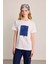 Çiçek Baskılı Pamuk T-Shirt - Beyaz 5