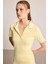 Polo Yaka Pamuk Kaşkorse T-Shirt - Sarı 1