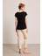 Geometrik Desen T-Shirt - Siyah 4