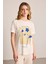 Çiçek Baskılı T-Shirt - Ekru 1